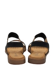 Lotus Black Flat Slip-Ons Sandals - Image 3 of 4
