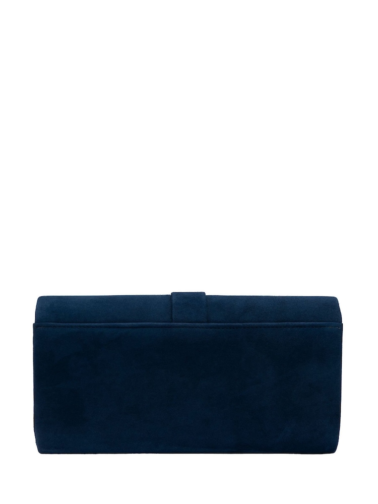 Lotus Blue Clutch Bag with Chain - Image 2 of 4