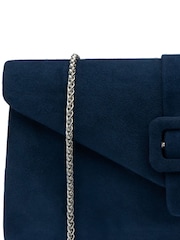 Lotus Blue Clutch Bag with Chain - Image 3 of 4