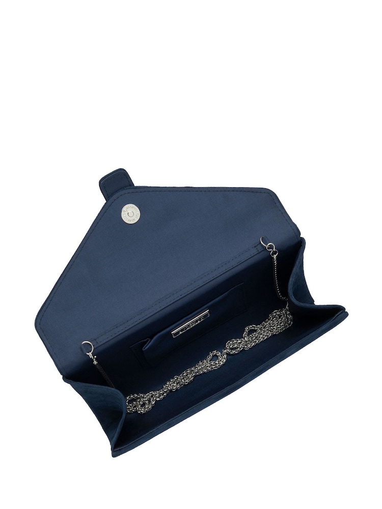 Lotus Blue Clutch Bag with Chain - Image 4 of 4