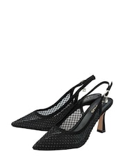 Lotus Black Slingback Court Shoes - Image 2 of 4