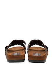 Lotus Brown Leather Mule Sandals - Image 3 of 4