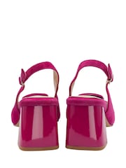 Lotus Pink Peep Toe Court Shoes - Image 3 of 4