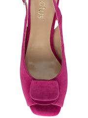 Lotus Pink Peep Toe Court Shoes - Image 4 of 4