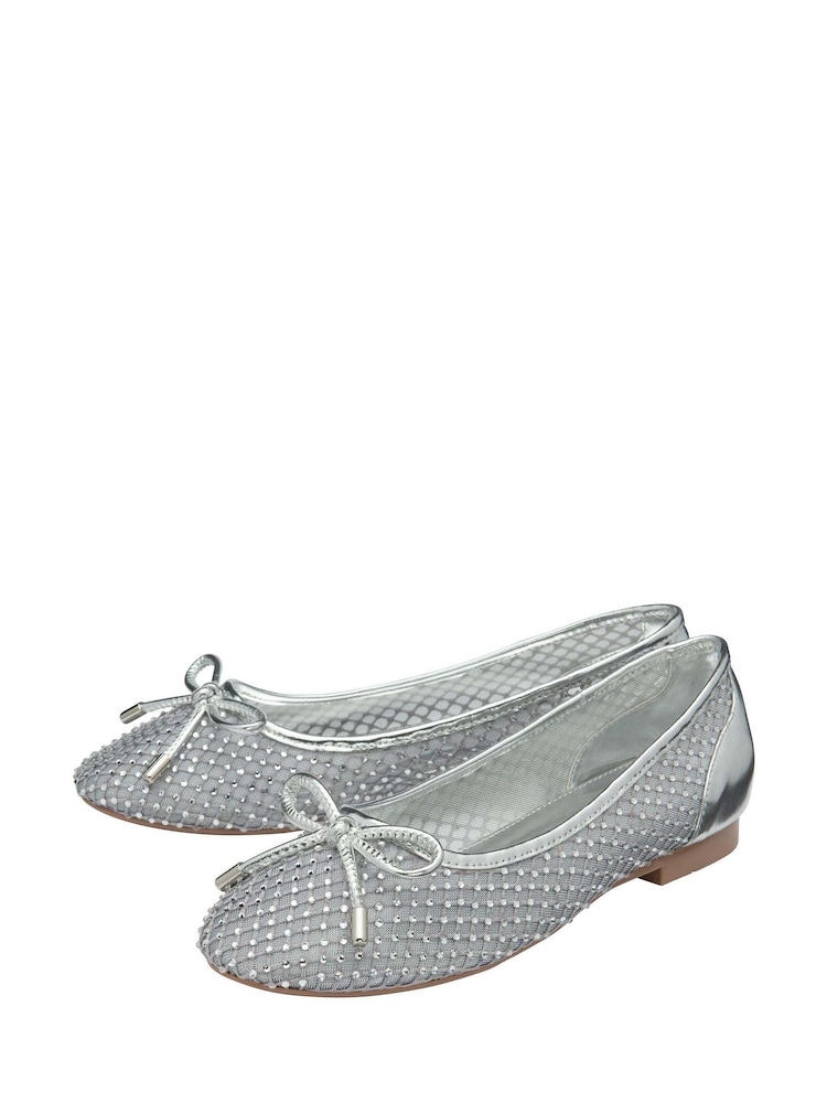 Lotus Silver Flat Ballerinas Shoes - Image 2 of 4