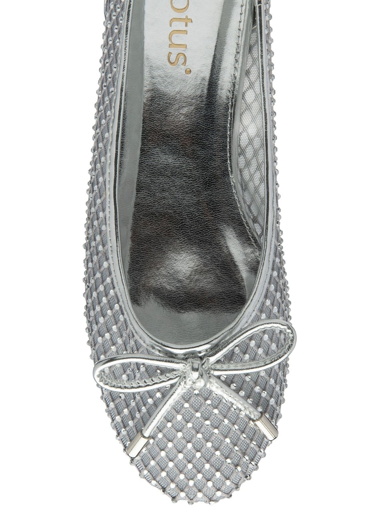 Lotus Silver Flat Ballerinas Shoes - Image 4 of 4