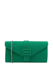 Lotus Green Clutch Bag with Chain - Image 1 of 4