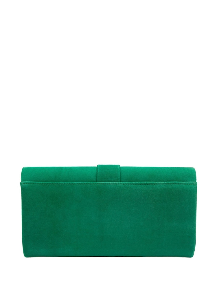 Lotus Green Clutch Bag with Chain - Image 2 of 4