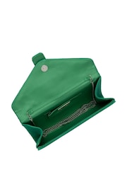 Lotus Green Clutch Bag with Chain - Image 3 of 4