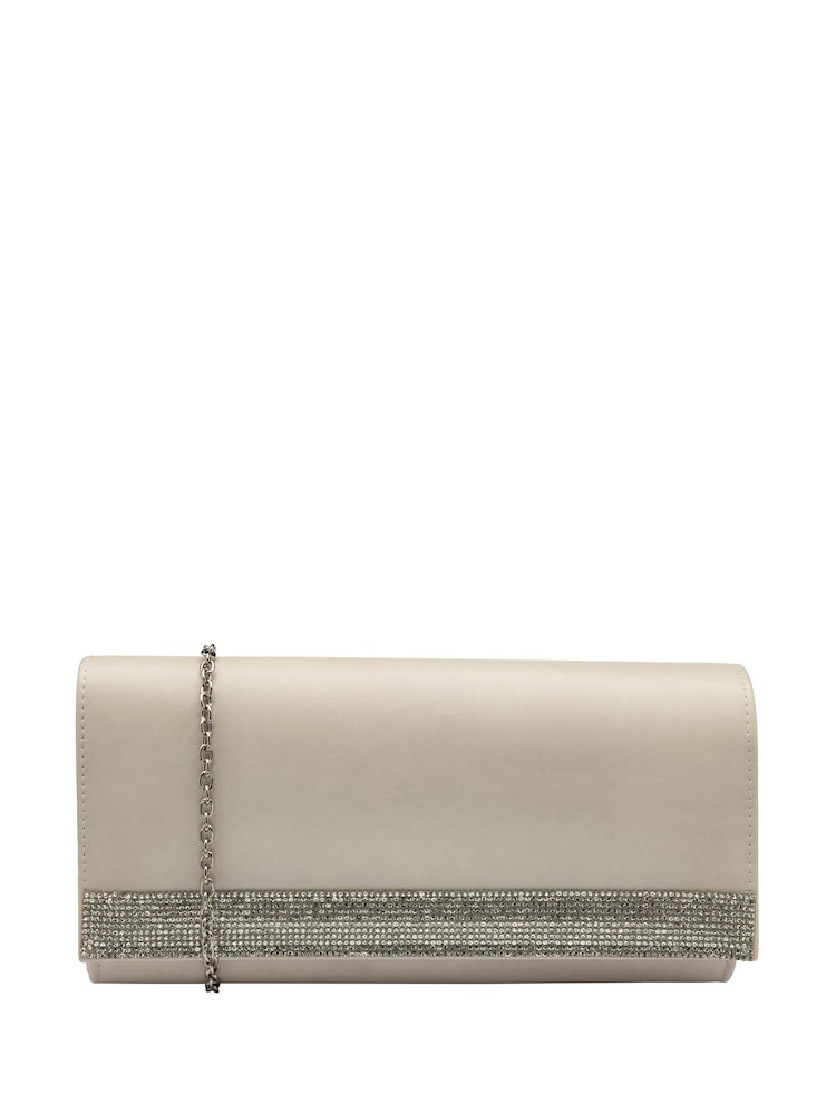 Nude - Lotus Clutch-Tasche mit Kette - Bild 1 von 4