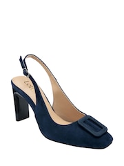 Lotus Blue Slingback Court Shoes - Image 1 of 4