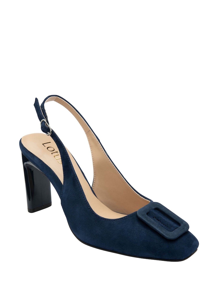 Lotus Blue Slingback Court Shoes - Image 1 of 4