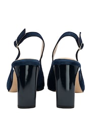 Lotus Blue Slingback Court Shoes - Image 3 of 4