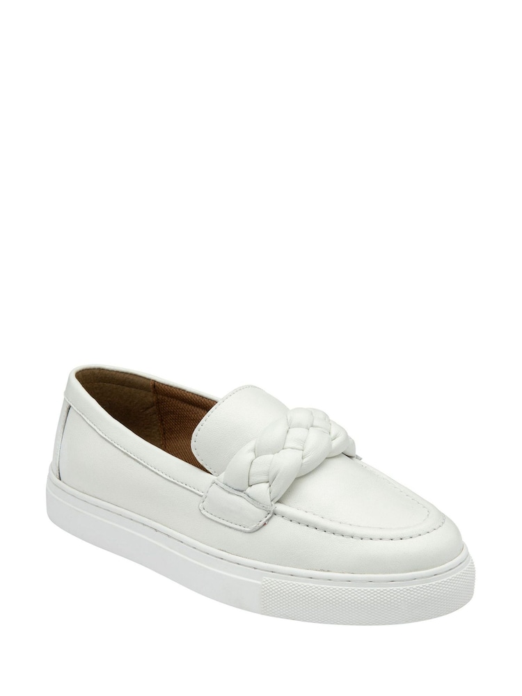 Lotus White Leather Casual Shoes - Image 1 of 4