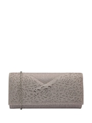 Lotus Pink Clutch Bag with Chain - Image 1 of 3