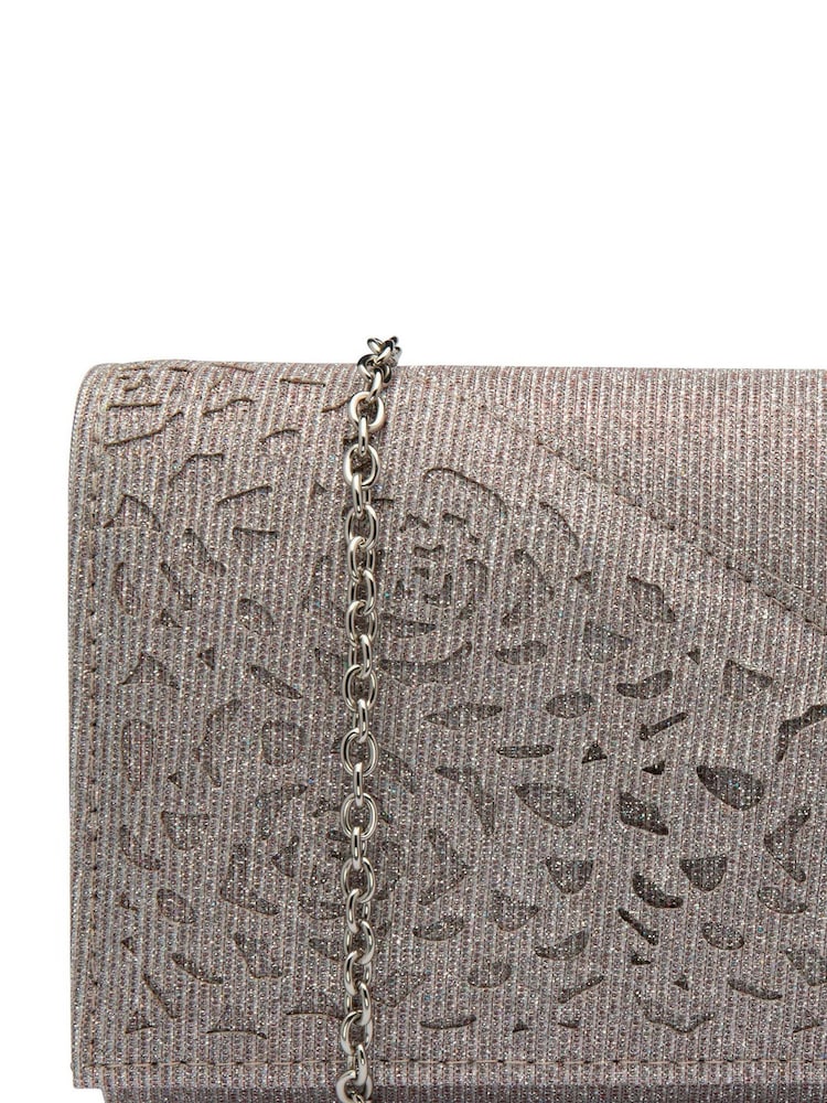 Lotus Pink Clutch Bag with Chain - Image 2 of 3