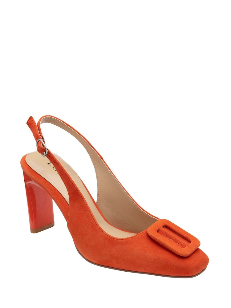 Lotus Orange Slingback Court Shoes - Image 1 of 4