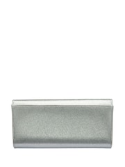 Silber - Lotus Clutch-Tasche mit Kette - Bild 2 von 4