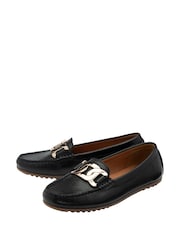 Lotus Black Leather Loafers - Image 2 of 4