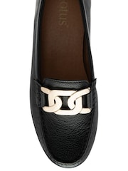 Lotus Black Leather Loafers - Image 4 of 4