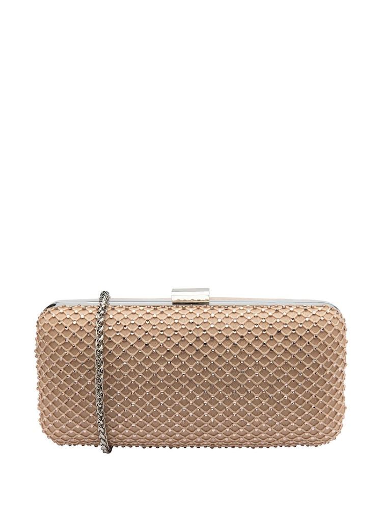 Nude - Lotus Clutch-Tasche mit Kette - Bild 1 von 4