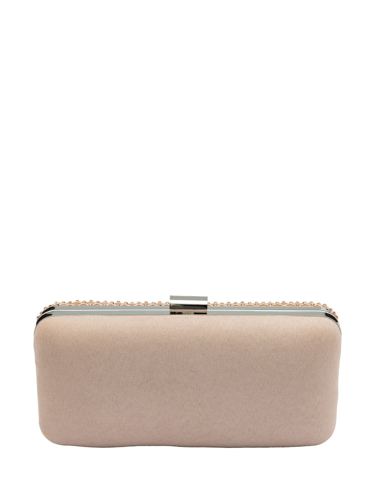 Nude - Lotus Clutch-Tasche mit Kette - Bild 2 von 4
