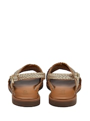 Lotus Gold Leather Slingback Sandals - Image 3 of 4