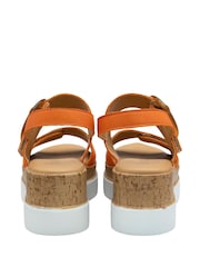 Lotus Orange Flatform Sandals - Image 3 of 4