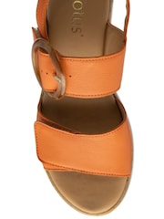 Lotus Orange Flatform Sandals - Image 4 of 4
