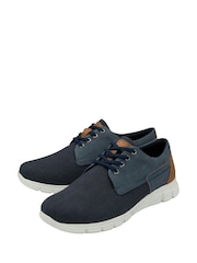 Lotus Blue Leather Lace-Up Casual Shoes - Image 2 of 4