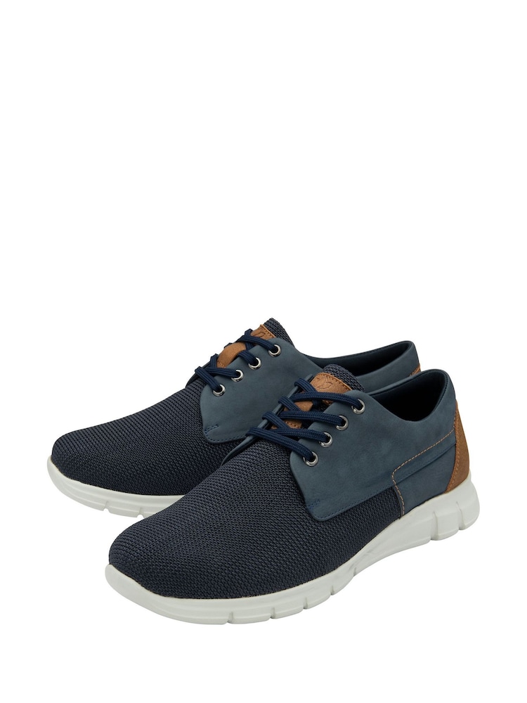 Lotus Blue Leather Lace-Up Casual Shoes - Image 2 of 4
