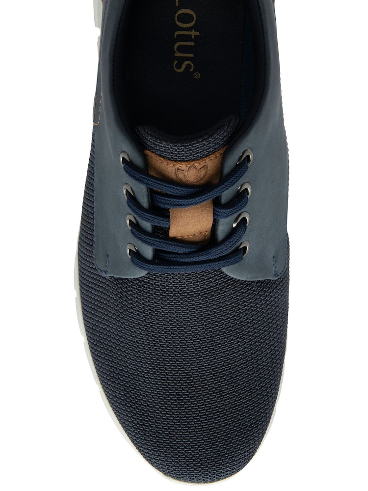 Lotus Blue Leather Lace-Up Casual Shoes - Image 4 of 4