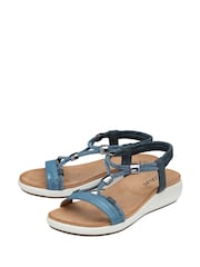 Lotus Blue Slip-On Open Toe Sandals - Image 2 of 4