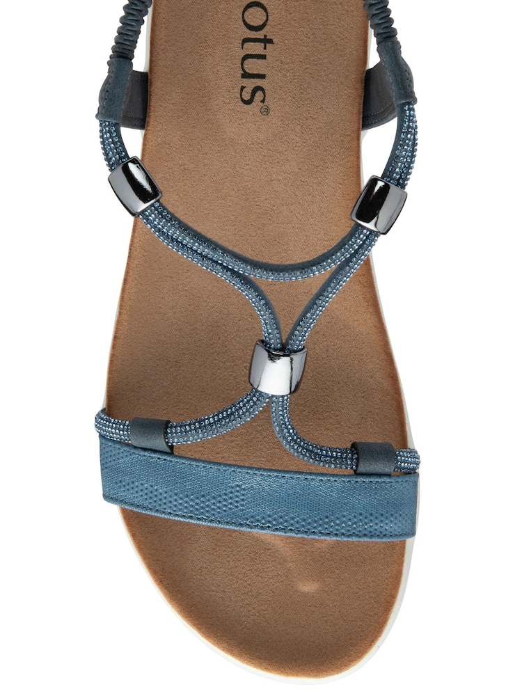 Lotus Blue Slip-On Open Toe Sandals - Image 4 of 4