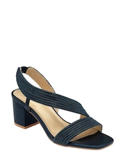 Lotus Blue Heeled Sandals - Image 1 of 4