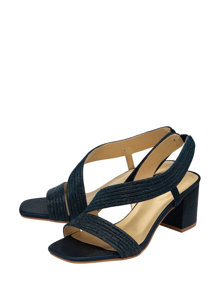 Lotus Blue Heeled Sandals - Image 2 of 4