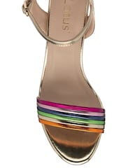Lotus Gold Open Toe Heeled Sandals - Image 4 of 4