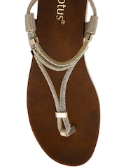 Lotus Gold Toe Post Sandals - Image 4 of 4