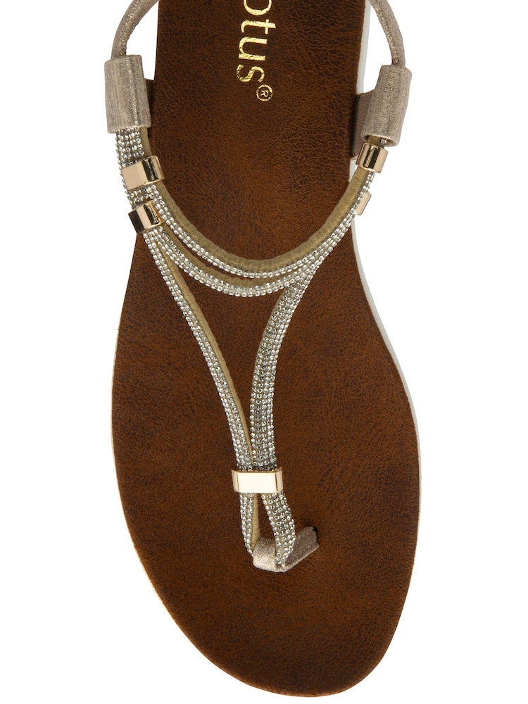 Lotus Gold Toe Post Sandals - Image 4 of 4