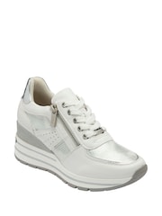 Blanco - Lotus Zip-Up Fashion Trainers - Imagen 1 de 4