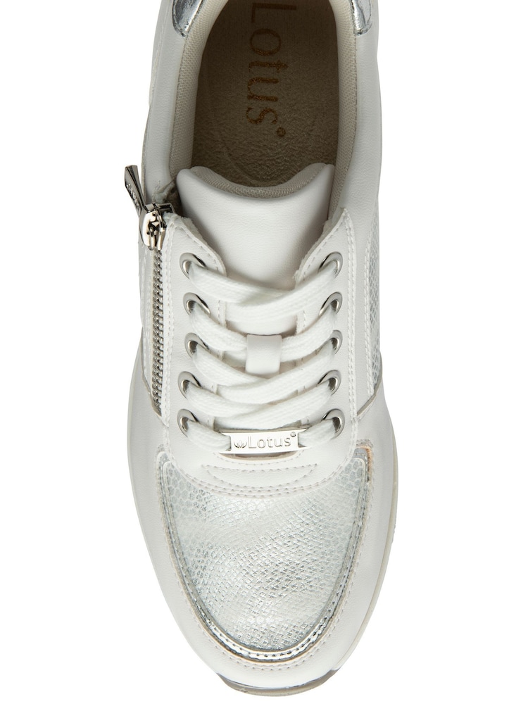 Blanco - Lotus Zip-Up Fashion Trainers - Imagen 4 de 4