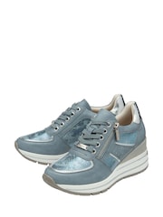 Azul - Lotus Zip-Up Fashion Trainers - Imagen 2 de 4