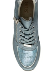 Azul - Lotus Zip-Up Fashion Trainers - Imagen 4 de 4