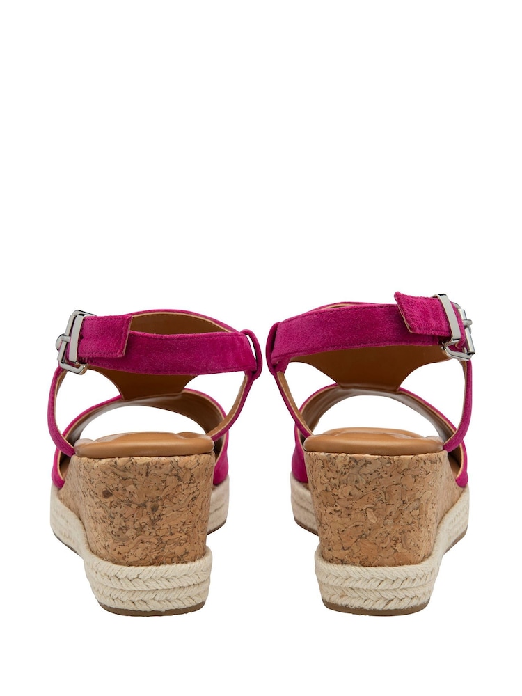 Lotus Pink Wedge Espadrille Sandals - Image 3 of 4