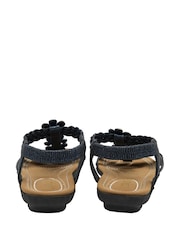 Lotus Blue Flat Slip-On Sandals - Image 3 of 4