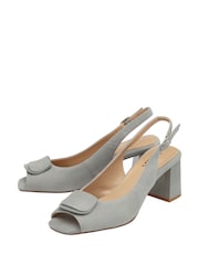 Lotus Grey Peep Toe Court Shoes - Image 2 of 4