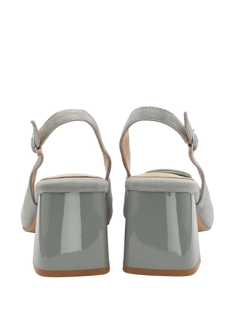 Lotus Grey Peep Toe Court Shoes - Image 3 of 4