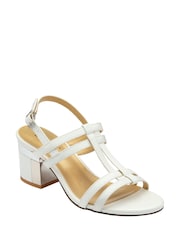 Lotus White Open Toe Sandals - Image 1 of 4