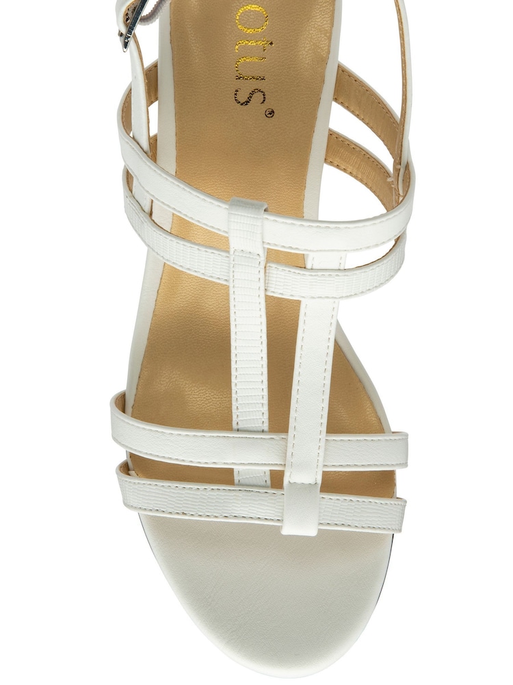 Lotus White Open Toe Sandals - Image 4 of 4