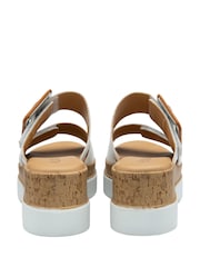 Lotus White Leather Mules Sandals - Image 3 of 4